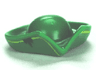 Minifigure, Headgear Hat, Pirate Circular with Fold in Brim and Lime Line Around Brim Pattern