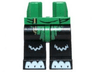 Hips and Black Legs with Green Loincloth and White Paws Pattern
