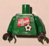 Torso Soccer Norwegian Goalie, Norwegian Flag Sticker Front, White Number Sticker Back Pattern (specify number in listing) / Green Arms / Black Hands