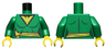 Torso Female Suit with Yellow Phoenix and Belt Pattern (Phoenix Jean Grey) / Green Arms / Yellow Hands