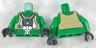 Torso SW Rebel A-wing Pilot with Dark Tan Vest and Black Front Panel with Breathing Apparatus Pattern / Green Arms / Black Hands