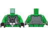 Torso SW Rebel A-wing Pilot with Dark Bluish Gray Vest, Black Front Panel, Breathing Apparatus with Straight Tube End Pattern / Green Arms / Black Hands
