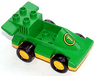 Duplo Car Formula One with Yellow Wheels and Yellow Number 1 Pattern