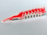 Bionicle Weapon Spined Long Blade with Marbled Red Pattern