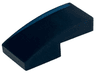 Slope, Curved 2 x 1 x 2/3 with Dark Azure Tapered Stripe Pattern Model Left Side