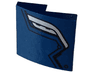 Slope, Curved 2 x 2 x 2/3 with Silver Wing and Black Lines Pattern Model Right Side