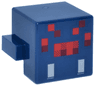 Creature Head Pixelated with Red and Dark Red Face and Light Bluish Gray Fangs Pattern (Minecraft Spider)
