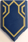 Tile, Modified 2 x 3 Pentagonal with Gold Lines and Ornaments Pattern