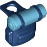 Minifigure Backpack with Molded Medium Azure Bedroll Pattern