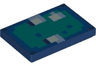 Tile 2 x 3 with Minecraft Sand Green Squid Face Pattern