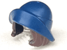 Minifigure, Hair Combo, Hat with Hair, Soft Folded Brim with Dark Brown Bob Cut Hair Pattern