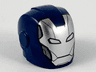 Minifigure, Headgear Helmet Armor Plates and Ear Protectors with Silver Faceplate, White Eyes, Pearl Dark Gray Temple and Cheek Panels Pattern