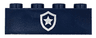 Brick 1 x 4 with Silver Police Star Badge Logo Pattern