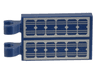 Tile, Modified 2 x 3 with 2 Clips with Solar Panels Pattern