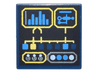 Tile 2 x 2 with Digital Display with Level Gauge and Round and Square Buttons / Lights Pattern