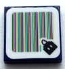 Tile 2 x 2 with Super Mario Scanner Code Bob-omb Pattern (Sticker) - Sets 71361 / 71362