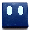 Tile 2 x 2 with White Ovals / Eyes Pattern (Super Mario Bob-omb Face)