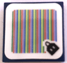 Tile 2 x 2 with Super Mario Scanner Code Bob-omb Pattern (Sticker) - Set 71380