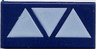 Tile 1 x 2 with 3 White Triangles Pattern