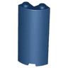 Cylinder Quarter 2 x 2 x 5 with 1 x 1 Cutout