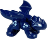Dragon, Baby with 4 Feet and Open Wings with White Eyes and Bright Light Blue Electric Eye Outline and Scales Pattern (Riyu)