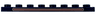 Plate 1 x 8 with with Silver, Dark Red, Red, and White Taillight Bar Pattern