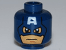 Minifigure, Head Male Mask with Eye Holes and Letter A on Forehead, Determined Pattern (Captain America)