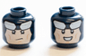 Minifigure, Head Dual Sided Balaclava, White Goggles, Downturned Mouth / Open Smile Pattern (Batman)