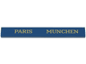 Tile 1 x 8 with Gold 'PARIS' and 'MUNCHEN' Pattern