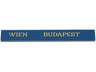 Tile 1 x 8 with Gold 'WIEN' and 'BUDAPEST' Pattern