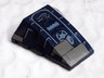Wedge 4 x 4 Triple Curved No Studs with Dark Tan Bricks and Light Bluish Gray Eye of Horus, LEGO Brick, and Scarab Hieroglyphs Pattern