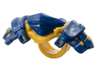 Minifigure Armor Shoulder Pads and Bandana with Molded Pearl Gold Rivets and Scabbard for 2 Katanas Pattern