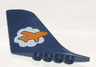 Duplo Airplane Large Tail 1 x 9 x 5 with Orange Airplane on White Cloud Pattern