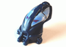 Minifigure, Head, Modified Bionicle Toa Mahri Hahli / Nuparu (Hahli Dark Blue Pattern)