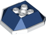 Shell with 4 Recessed Studs and Hole with Molded White Bottom Pattern