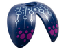 Minifigure Wings Insect Beetle with Neck Hole with Metallic Light Blue Circuitry and Magenta Hexagons Pattern