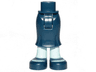 Mini Doll Hips and Skirt Long, Light Aqua Legs and Dark Blue Open Toe Shoes Pattern - Thick Hinge