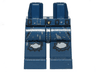 Hips and Legs with Tattered Knees and Light Bluish Gray Stitching Jeans Pattern