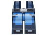 Hips and Legs with Pixelated Blue and Medium Blue Jeans, Black Belt and Shoes Pattern