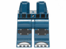 Hips and Legs with Black Knee Pads with Belts and Silver Toe Plates Pattern