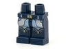 Hips and Legs with Gold Buckle and Trim and White Chaps with Bright Light Blue Thighs Pattern