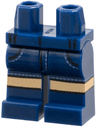 Hips and Legs with Black Belt Loops and Pockets Outlines, Sand Blue Stitching, Medium Tan Knees Pattern