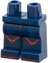 Hips and Legs with Blue Dots, Red Toe Lines and Knee Chevrons with Orange Stripes Pattern