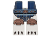 Hips and White Legs with Dark Blue Loincloth, Belt, Copper Knee Pads and Black Claws Pattern