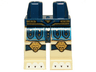 Hips and Tan Legs with Blue Loincloth, Gold Lion Head Knee Pads and Belt and White Claws Pattern