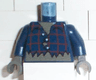 Torso Studios Plaid Button Shirt Ripped Pattern (Werewolf) / Dark Blue Arms / Dark Gray Hands