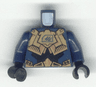 Torso Exo-Force Gold Body Armor with Wing Pattern / Dark Blue Arms / Black Hands