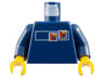Torso Gravity Games with Red and Orange Logos Pattern / Dark Blue Arms / Yellow Hands