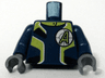 Torso Agents Uniform Male / Dark Blue Arms Pattern / Dark Bluish Gray Hands