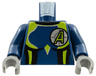 Torso Agents Uniform Female / Dark Blue Arms Pattern / Dark Bluish Gray Hands